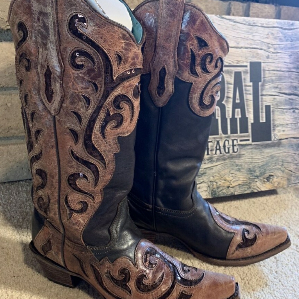 Vintage Cowboy Boots Size 7
